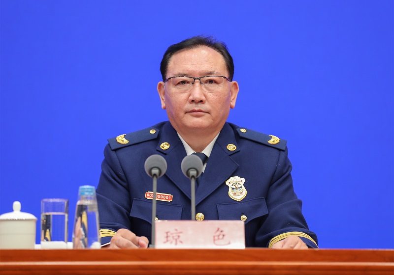 老熟女啊啊啊XX应急部党组成员、消防救援局局长琼色出席新闻发布会